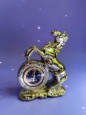 Vintage MCM Ceramic Gold Horse Barometer Japan